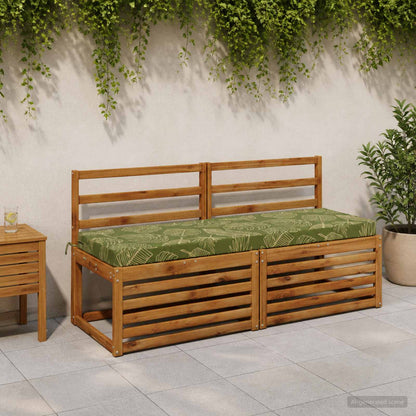 2-Piece Bench Cushions SOEST 2 pcs 100% Polyester Leaf Design