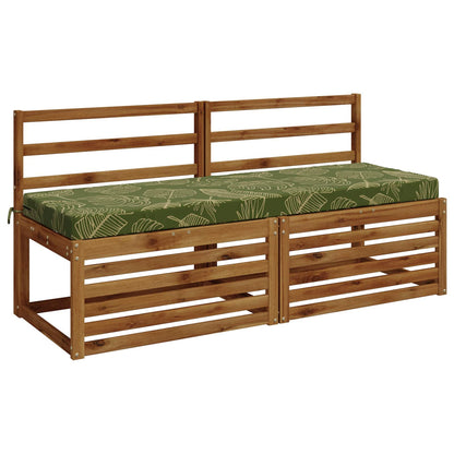 Bench Cushion SOEST 100% Polyester Leaf Design 140 x 50 x 8 cm