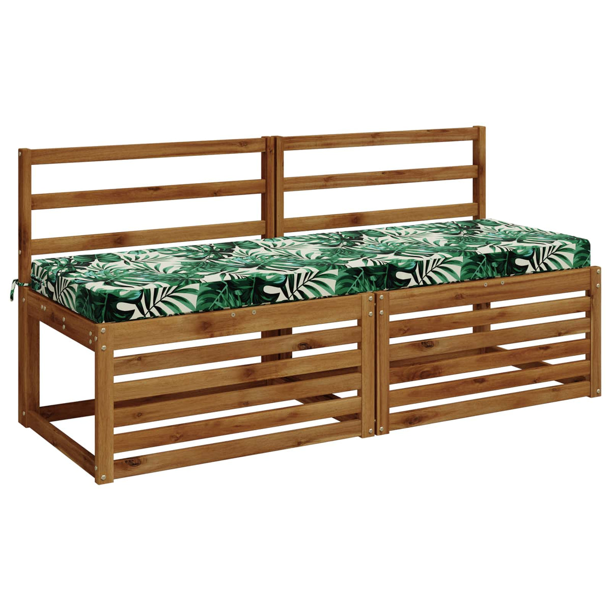Bench Cushion SOEST 100% Polyester Leaf Pattern 140 x 50 x 8 cm
