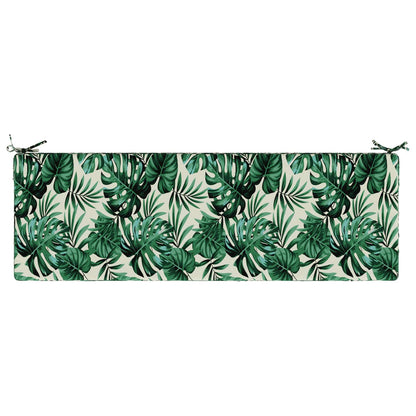 Bench Cushion SOEST 100% Polyester Leaf Pattern 140 x 50 x 8 cm