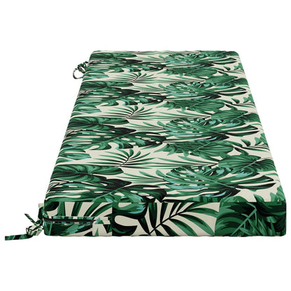 2-Piece Bench Cushions SOEST 2 pcs 100% Polyester Leaf Pattern