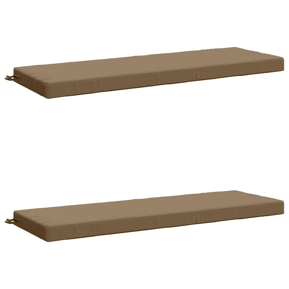 2-Piece Bench Cushions SOEST 2 pcs 100% Polyester Taupe