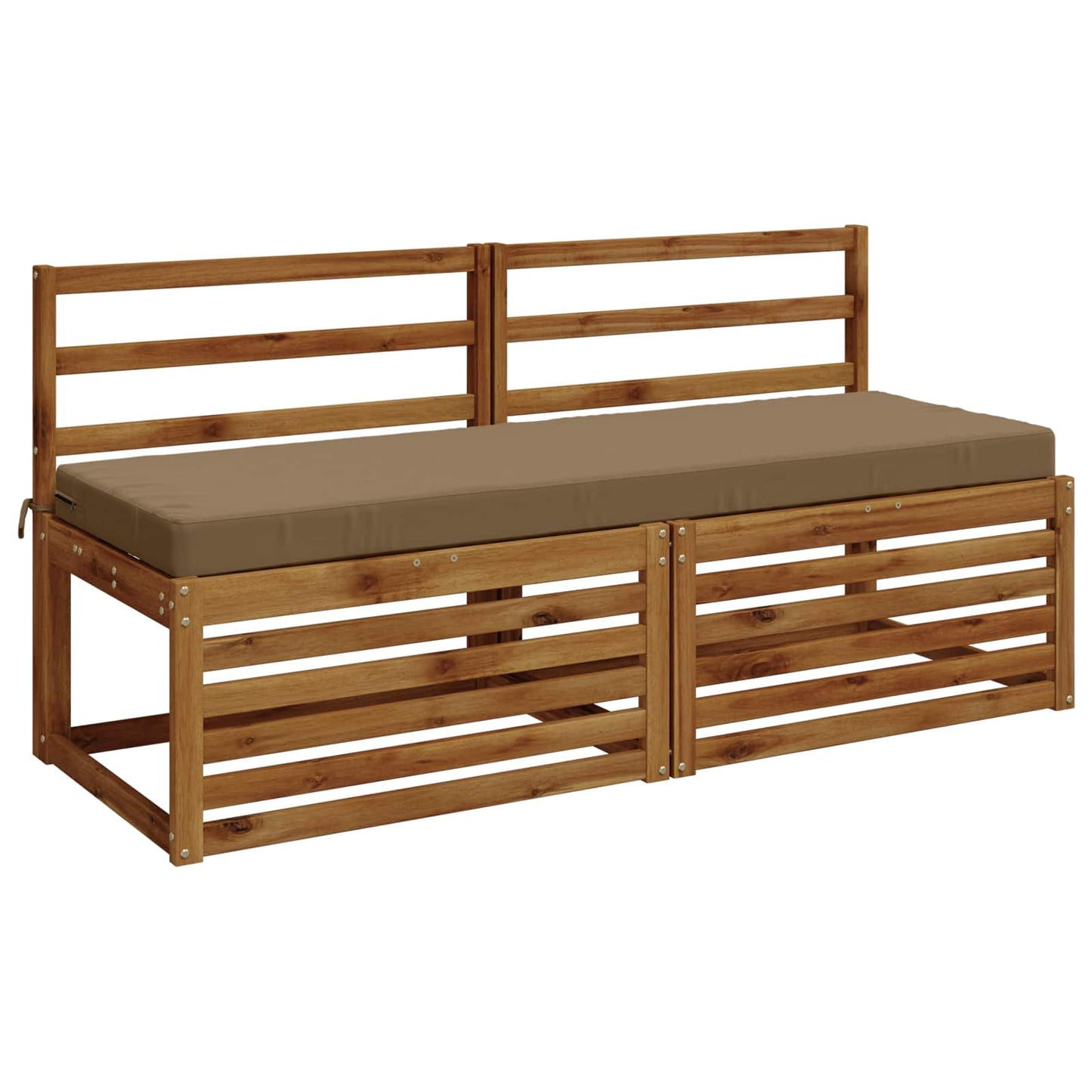 2-Piece Bench Cushions SOEST 2 pcs 100% Polyester Taupe