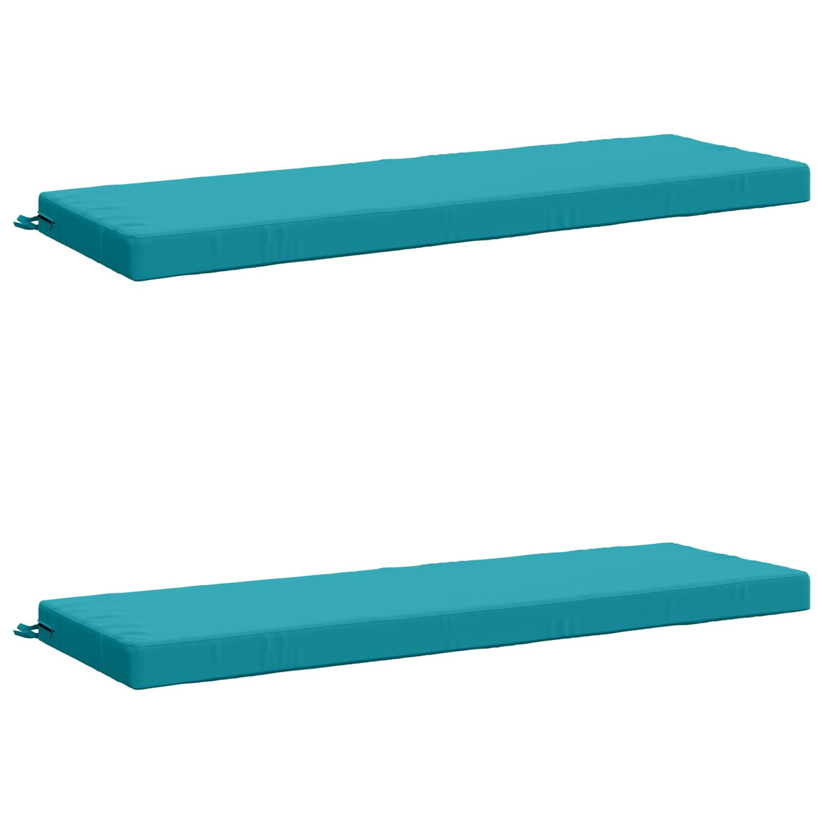 2-Piece Bench Cushions SOEST 2 pcs 100% Polyester Turquoise