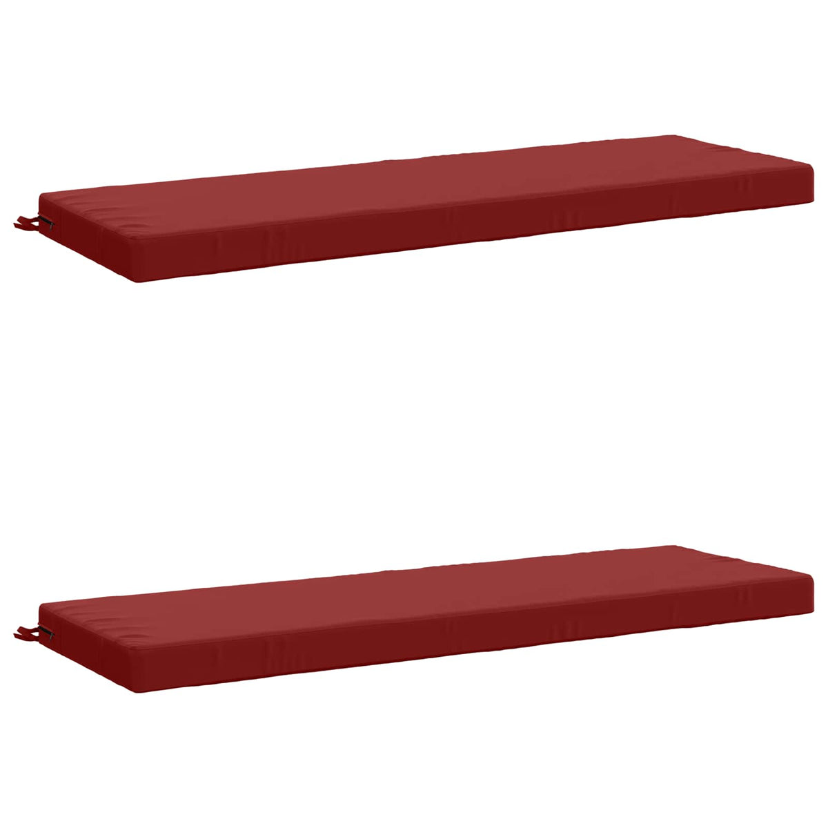 2-Piece Bench Cushions SOEST 2 pcs 100% Polyester Wine Red