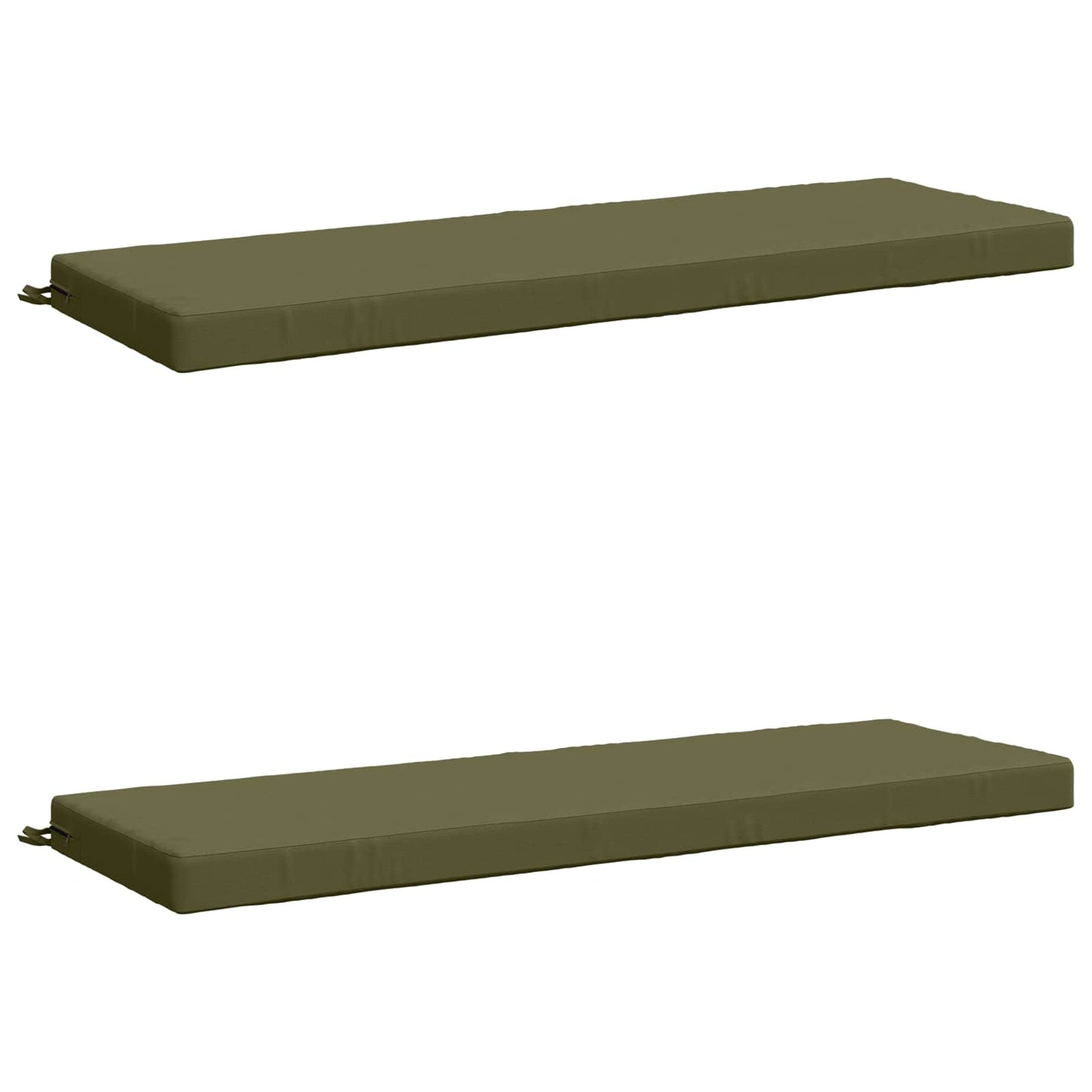 2-Piece Bench Cushions SOEST 2 pcs 100% Polyester Olive Green