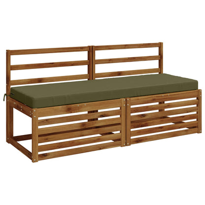 2-Piece Bench Cushions SOEST 2 pcs 100% Polyester Olive Green