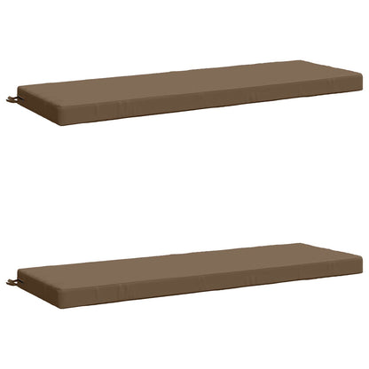 2-Piece Bench Cushions SOEST 2 pcs 100% Polyester Taupe
