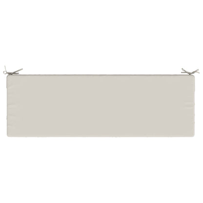 Bench Cushion SOEST 100% Polyester White 150 x 50 x 8 cm