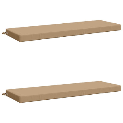 2-Piece Bench Cushions SOEST 2 pcs 100% Polyester Sand