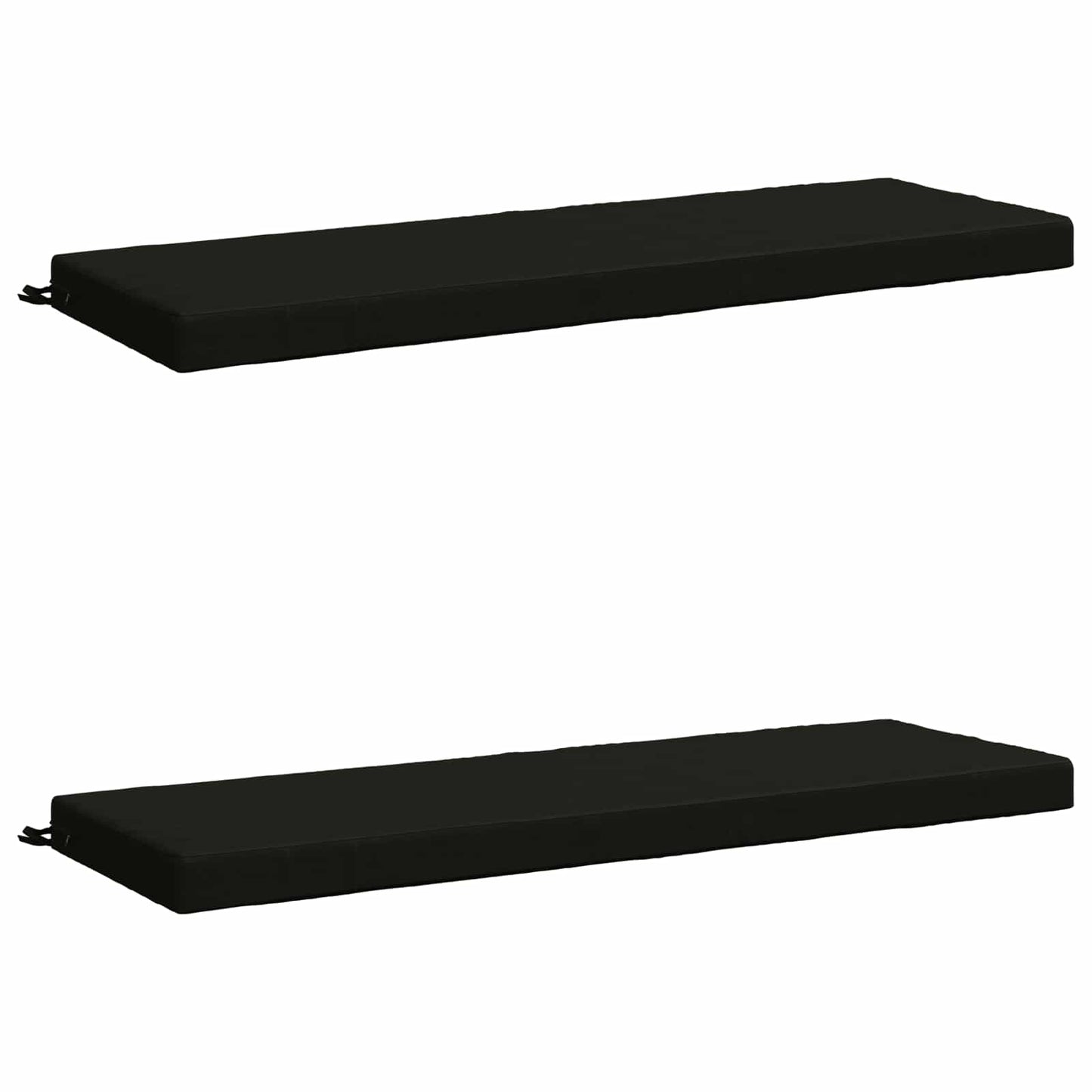 2-Piece Bench Cushions SOEST 2 pcs 100% Polyester Black