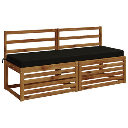 2-Piece Bench Cushions SOEST 2 pcs 100% Polyester Black