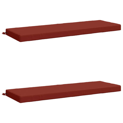 2-Piece Bench Cushions SOEST 2 pcs 100% Polyester Red