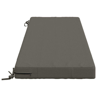 Bench Cushion SOEST 100% Polyester Grey 150 x 50 x 8 cm