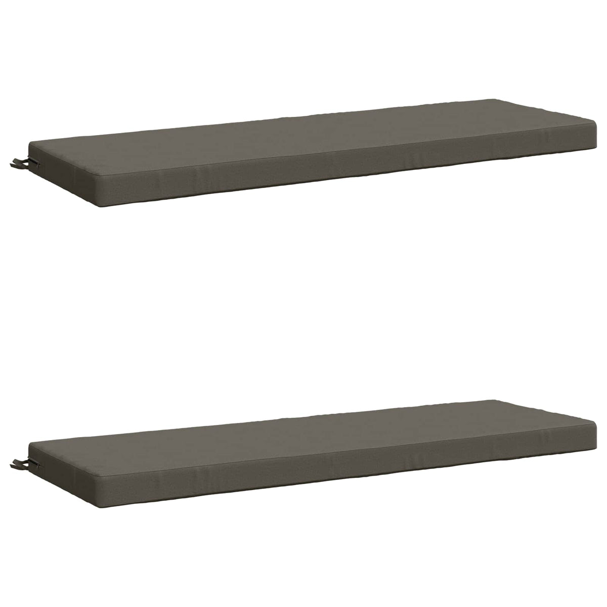 2-Piece Bench Cushions SOEST 2 pcs 100% Polyester Grey