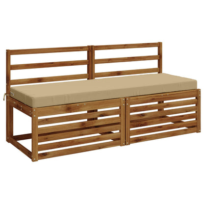 2-Piece Bench Cushions SOEST 2 pcs 100% Polyester Beige