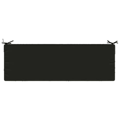 Bench Cushion SOEST 100% Polyester Black 150 x 50 x 8 cm