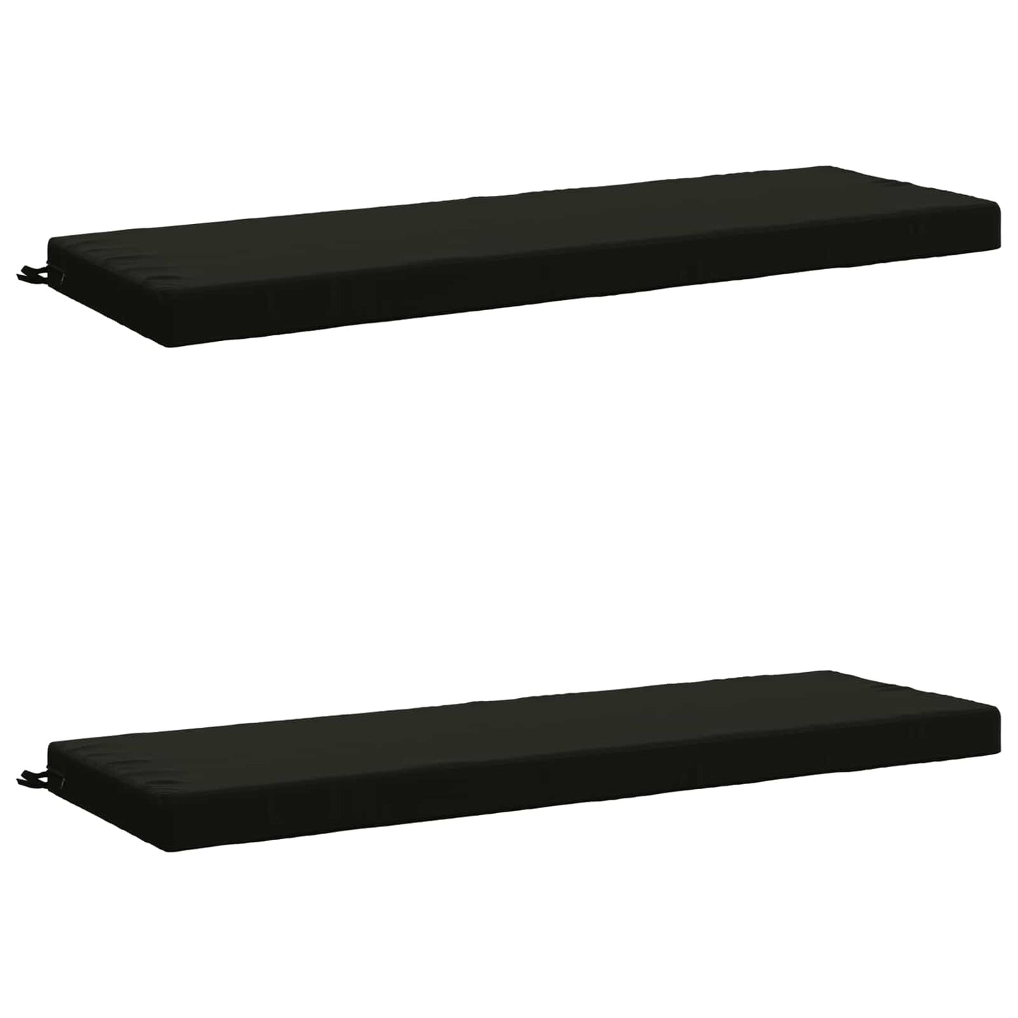 2-Piece Bench Cushions SOEST 2 pcs 100% Polyester Black