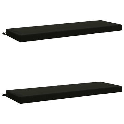 2-Piece Bench Cushions SOEST 2 pcs 100% Polyester Black