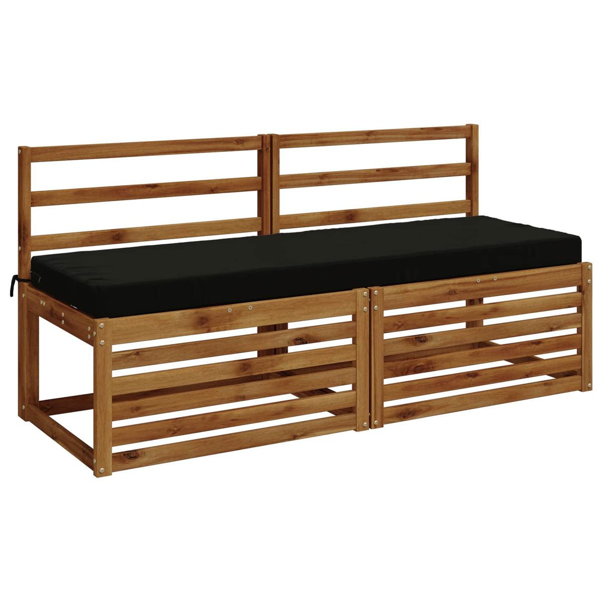 2-Piece Bench Cushions SOEST 2 pcs 100% Polyester Black