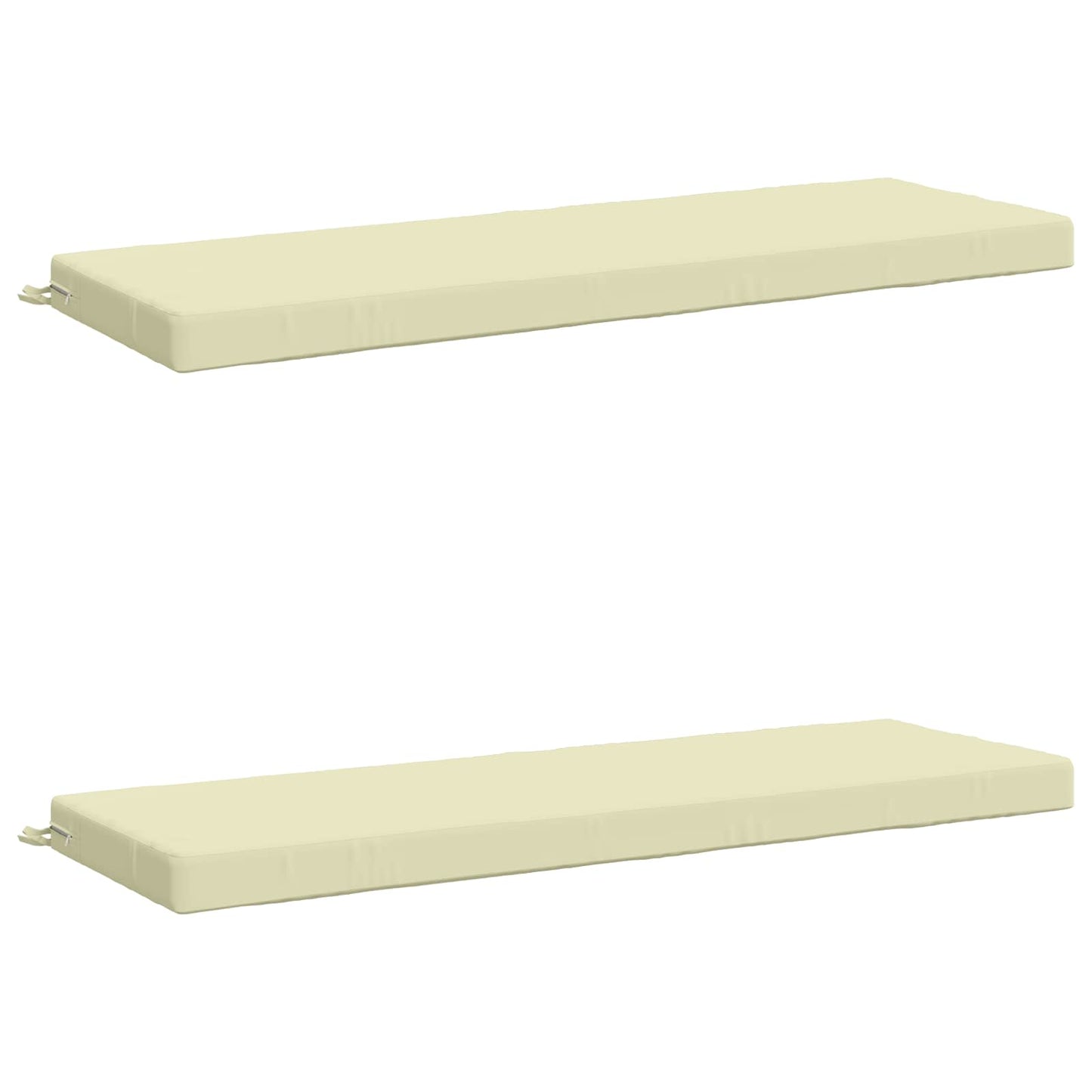 2-Piece Bench Cushions SOEST 2 pcs 100% Polyester Cream