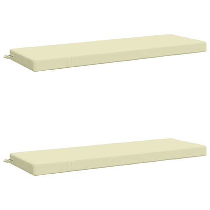 2-Piece Bench Cushions SOEST 2 pcs 100% Polyester Cream