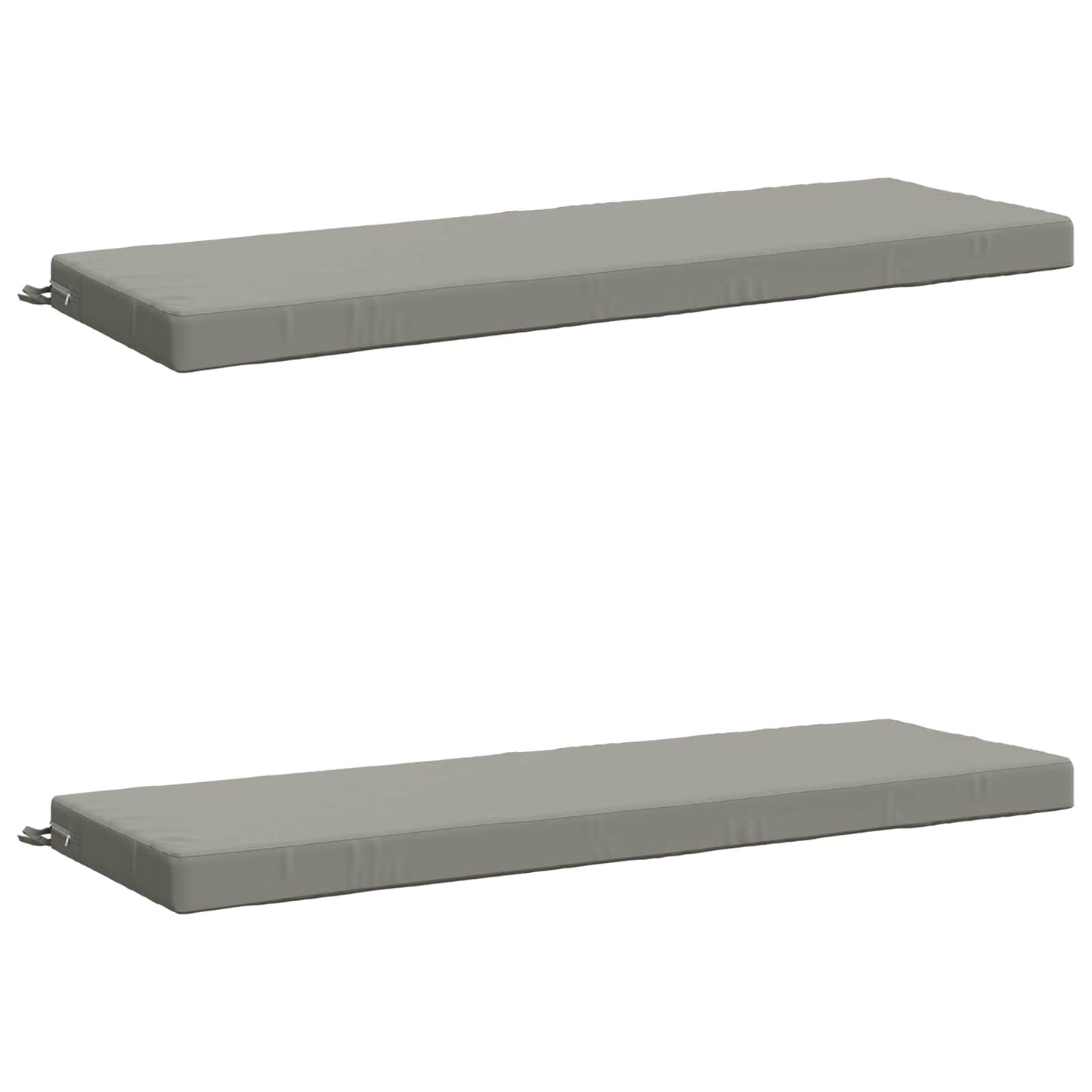 2-Piece Bench Cushions SOEST 2 pcs 100% Polyester Grey