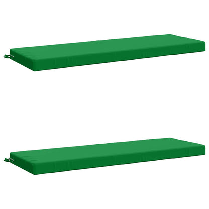 2-Piece Bench Cushions SOEST 2 pcs 100% Polyester Green