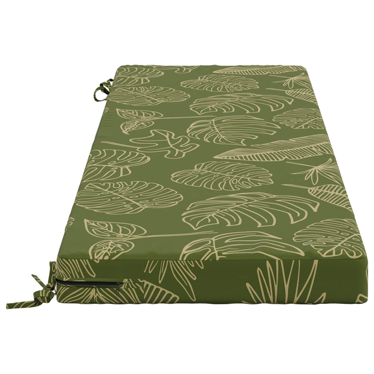 2-Piece Bench Cushions SOEST 2 pcs 100% Polyester Leaf Design