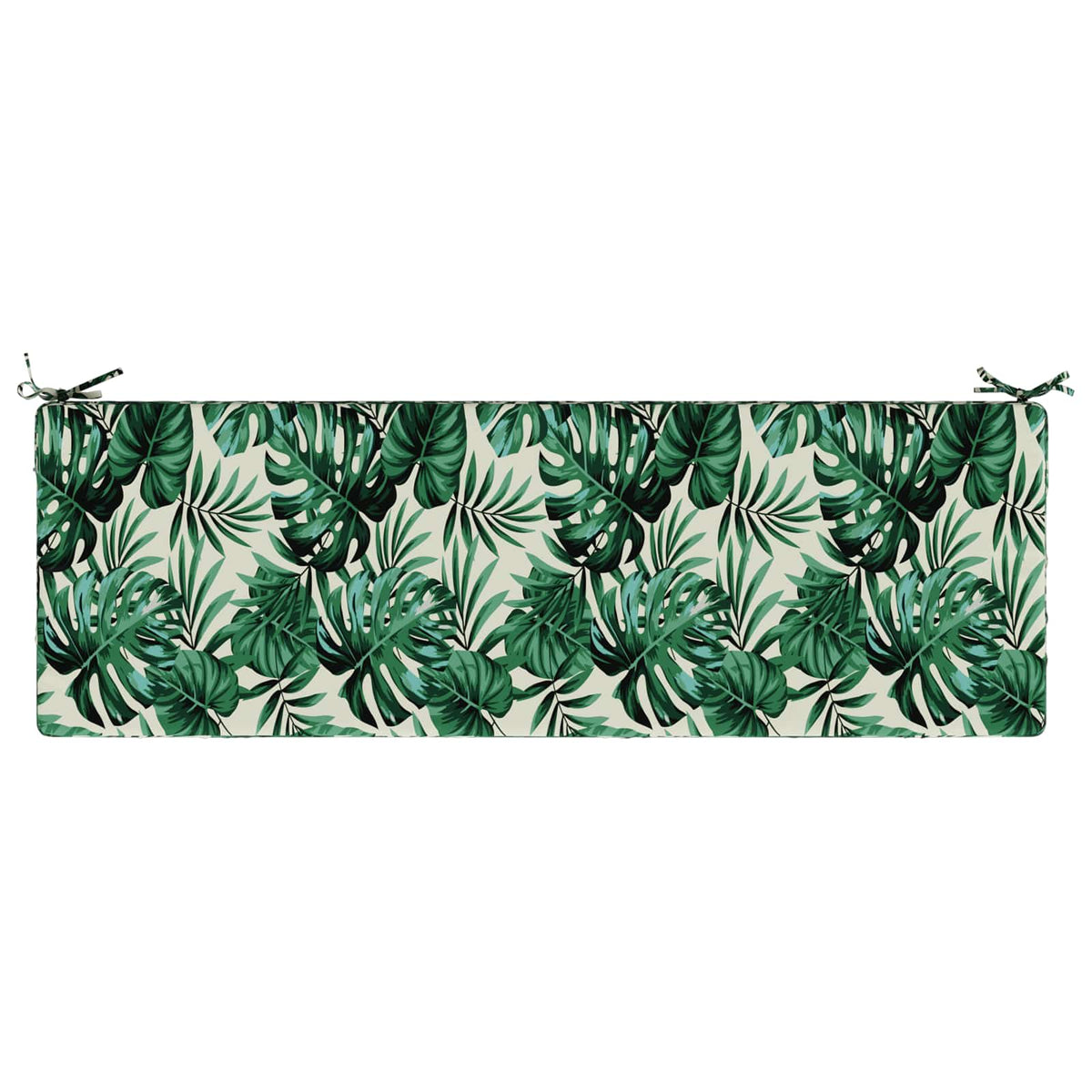 Bench Cushion SOEST 100% Polyester Leaf Pattern 150 x 50 x 8 cm