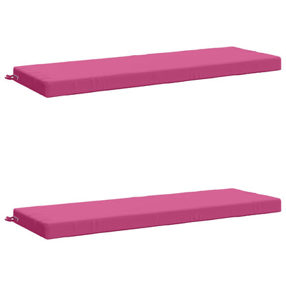 2-Piece Bench Cushions SOEST 2 pcs 100% Polyester Pink