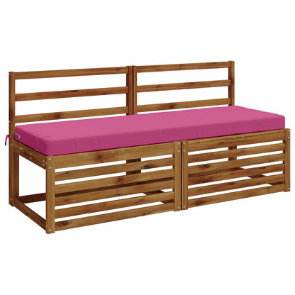 2-Piece Bench Cushions SOEST 2 pcs 100% Polyester Pink