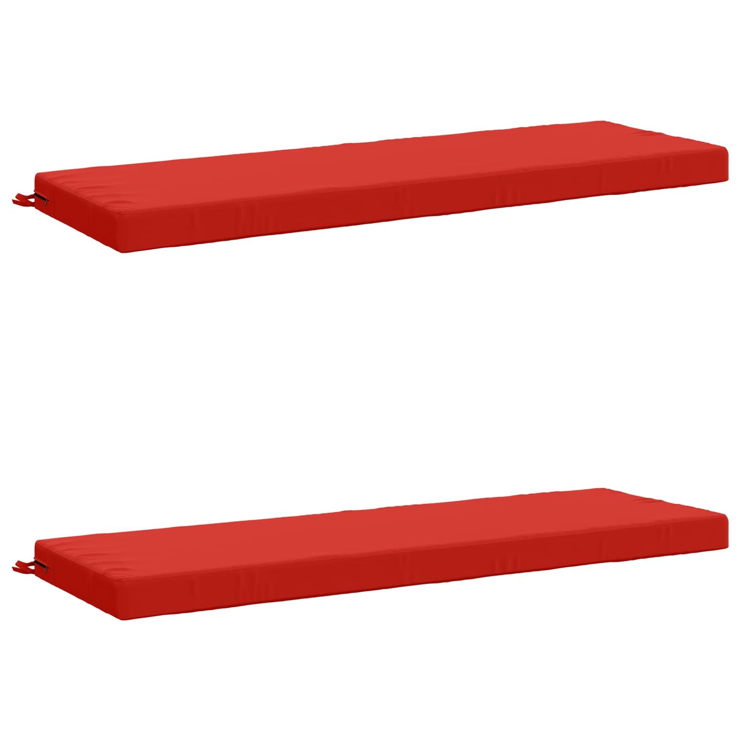 2-Piece Bench Cushions SOEST 2 pcs 100% Polyester Red