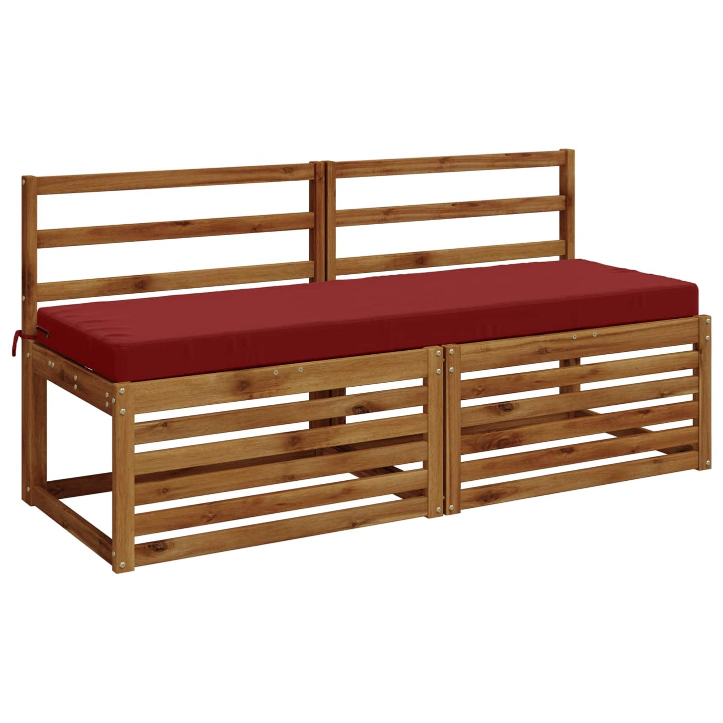 2-Piece Bench Cushions SOEST 2 pcs 100% Polyester Wine Red