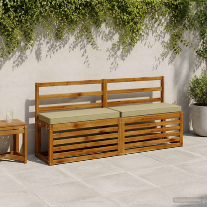 2-Piece Bench Cushions VUGHT 2 pcs 100% Polyester Light Green
