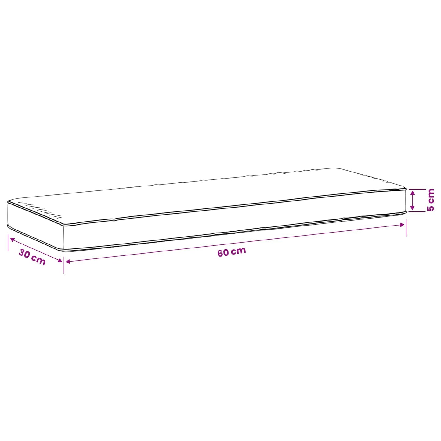 2-Piece Bench Cushions VUGHT 2 pcs 100% Polyester Taupe