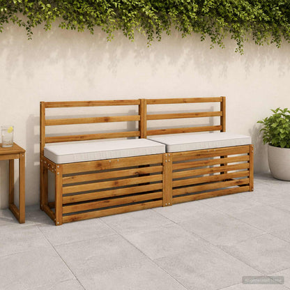 2-Piece Bench Cushions VUGHT 2 pcs 100% Polyester White