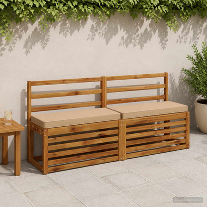 2-Piece Bench Cushions VUGHT 2 pcs 100% Polyester Sand