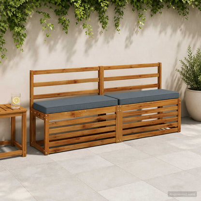 1-Piece Bench Cushion VUGHT 100% Polyester Blue 80 x 30 x 5 cm