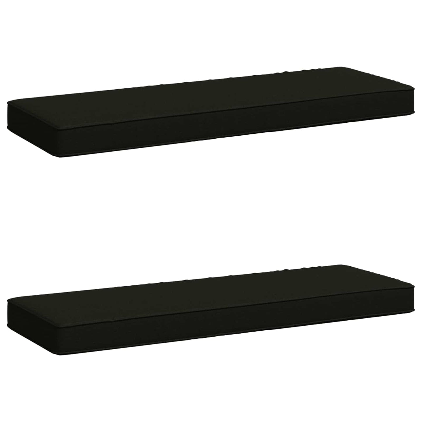 2-Piece Bench Cushions VUGHT 2 pcs 100% Polyester Black