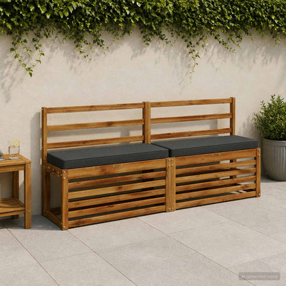 2-Piece Bench Cushions VUGHT 2 pcs 100% Polyester Anthracite