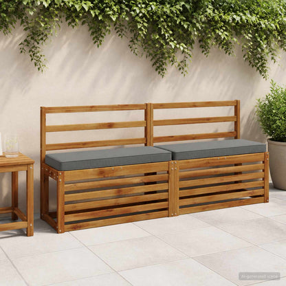 1-Piece Bench Cushion VUGHT 100% Polyester Grey 80 x 40 x 5 cm
