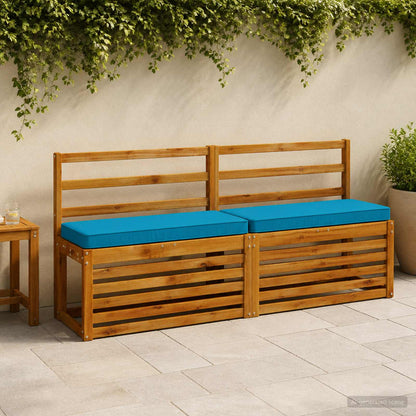 2-Piece Bench Cushions VUGHT 2 pcs 100% Polyester Light Blue