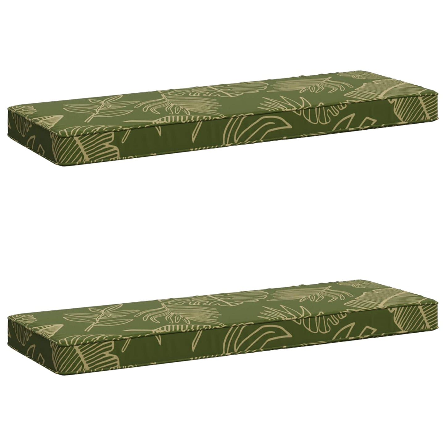 2-Piece Bench Cushions VUGHT 2 pcs 100% Polyester Leaf Design