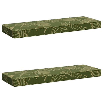 2-Piece Bench Cushions VUGHT 2 pcs 100% Polyester Leaf Design