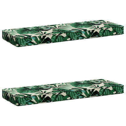 2-Piece Bench Cushions VUGHT 2 pcs 100% Polyester Leaf Pattern