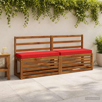 1-Piece Bench Cushion VUGHT 100% Polyester Red 60 x 30 x 5 cm