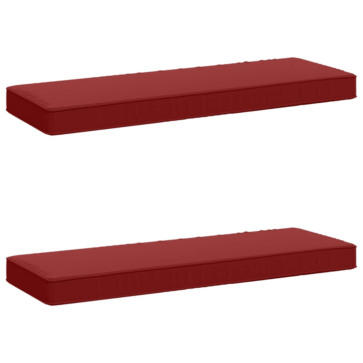 2-Piece Bench Cushions VUGHT 2 pcs 100% Polyester Wine Red