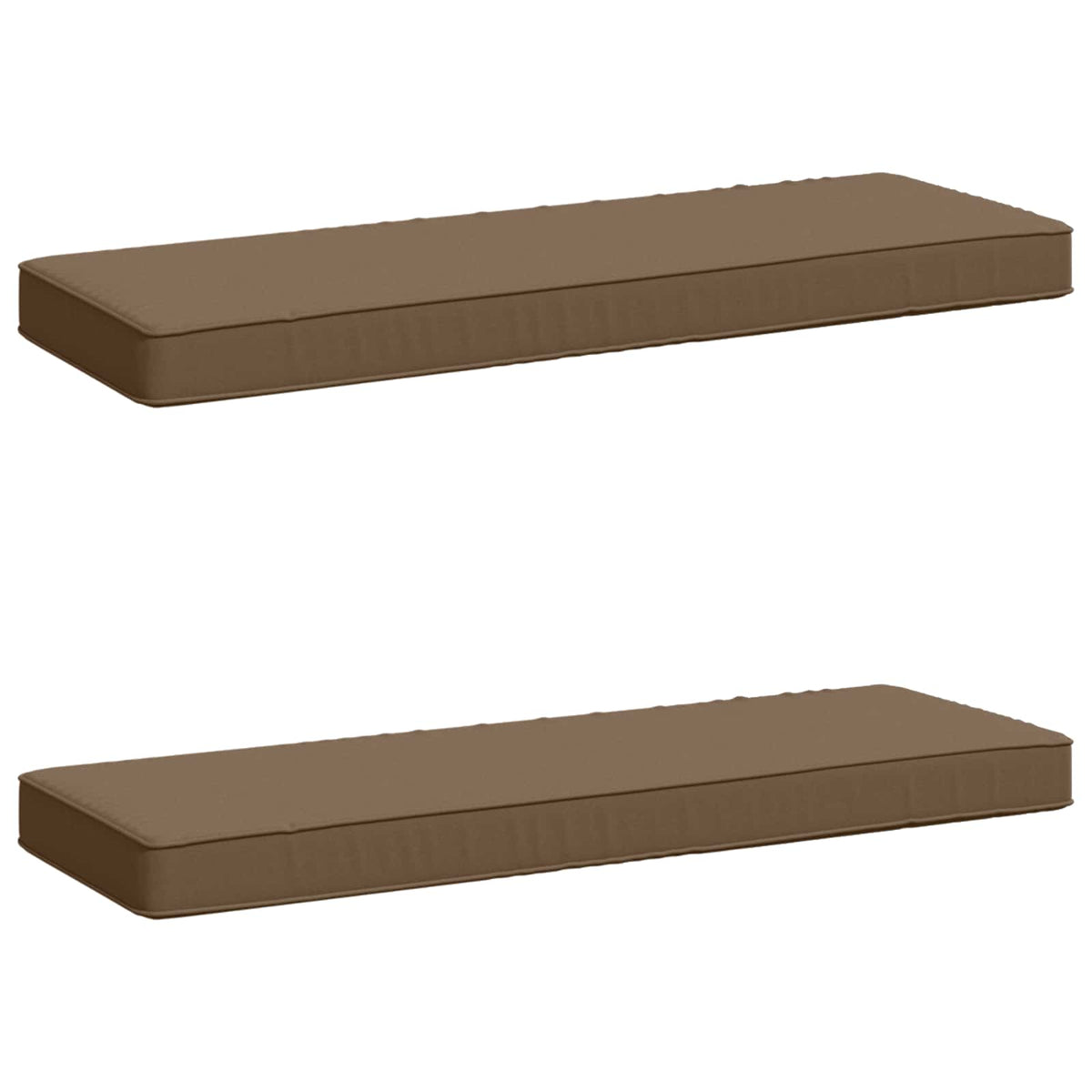 2-Piece Bench Cushions VUGHT 2 pcs 100% Polyester Taupe