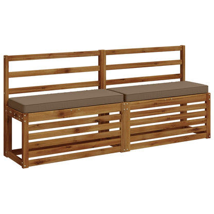 2-Piece Bench Cushions VUGHT 2 pcs 100% Polyester Taupe